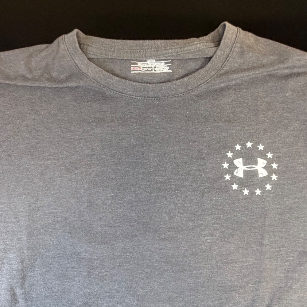 Under Armour Wounded Warrior Project Freedom Shirt Mens XL Gray Long Sleeve K3